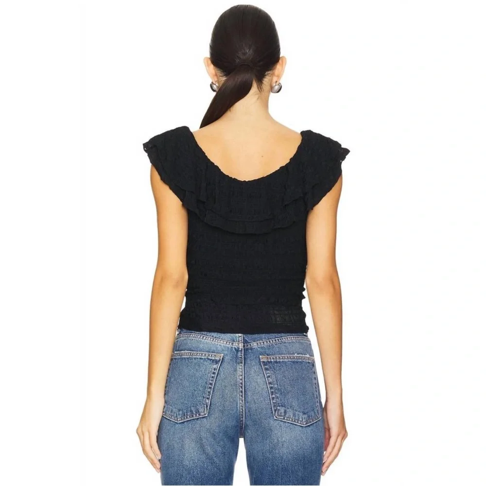 FREE PEOPLE WOMEN'S LOVE YOU MORE TEE M OB1999091 Black